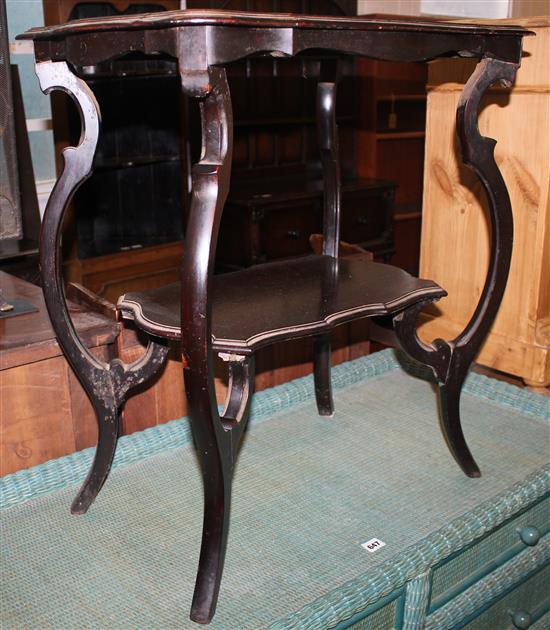 Late Victorian mahogany shaped topped two tier table